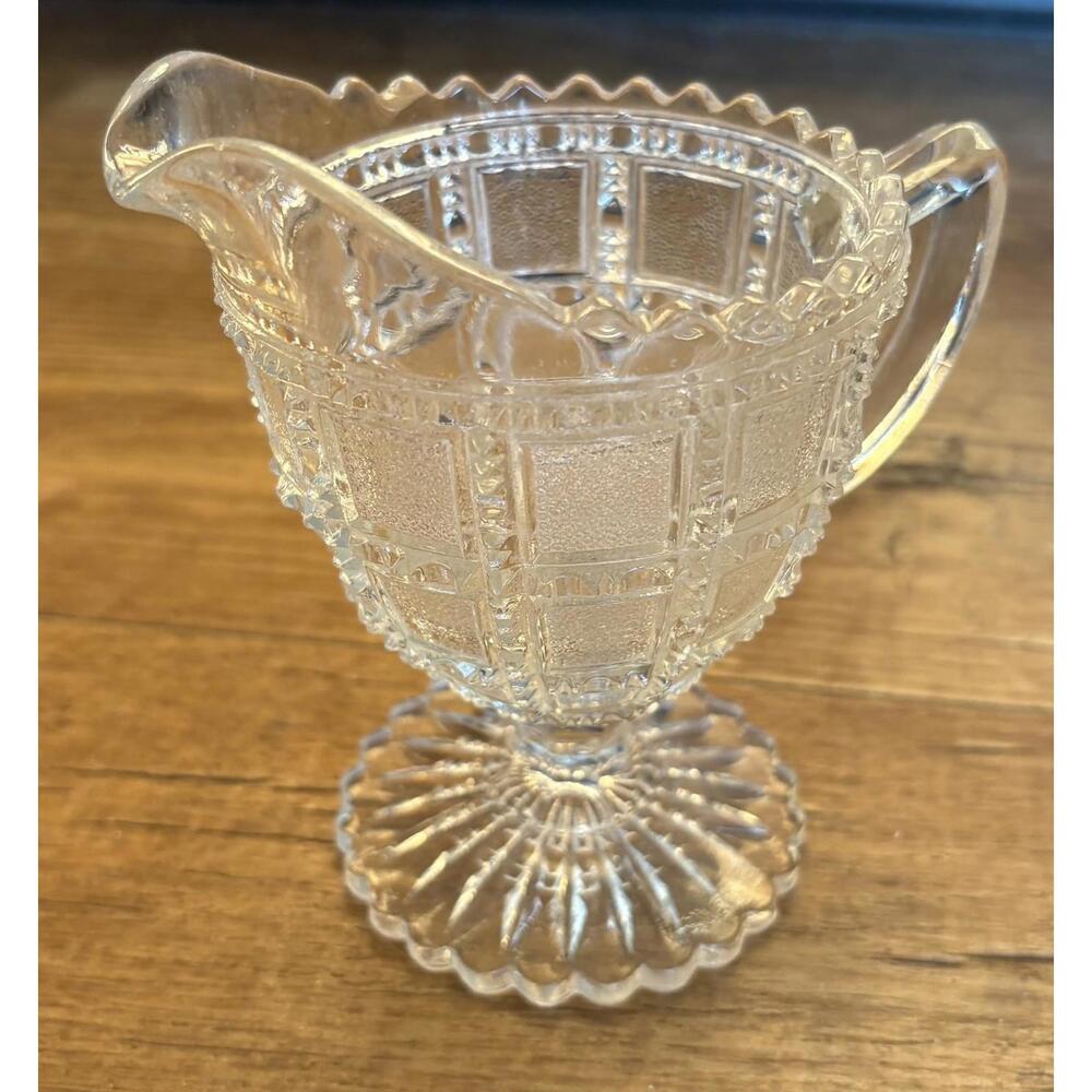 Depression Glass Imperial Beaded Block (#710) Footed Creamer